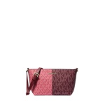 Michael Kors Jet Set Small Two-Tone Logo Crossbody Bag (Oxblood Multi)