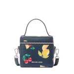 MICHAEL KORS Sandrine Small Sequined Fruit Print Crossbody Bag Navy, Blue