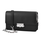 Michael Kors Cece Medium Faux Leather Clutch Crossbody Bag in Black