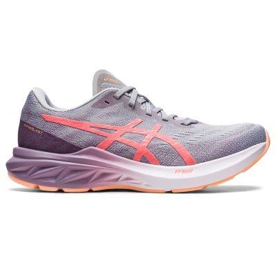 ASICS Women's DYNABLAST 3 Running Shoes, 10, Piedmont Grey/Papaya