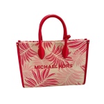 Michael Kors Mirella Medium Tote Bag with Shoulder Strap (Electric Pink Multi)