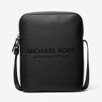 Michael Kors Cooper Logo Embossed Pebbled Leather Flight Bag
