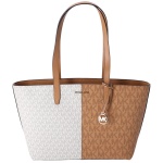 Michael Kors Jet Set Travel Medium Zip Top Tote Deer Multi Vanilla MK Signature