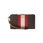 Michael Kors Jet Set Double Zip Wristlet Bright Red One Size
