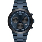 Movado Bold Fusion Men's Watch - Swiss Quartz Chronograph Movement, Stainless Steel Link Bracelet - 5 ATM Water Resistance - Luxury Fashion Timepiece for Him - 44mm