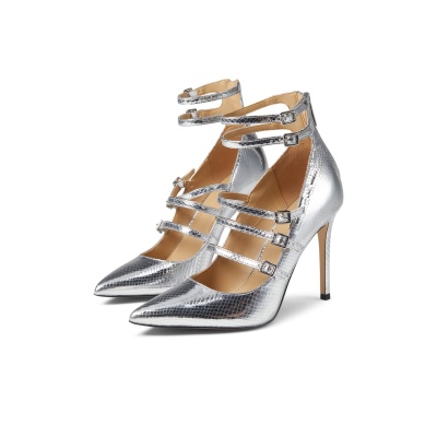 Michael Kors Tia Pump Silver 8 M
