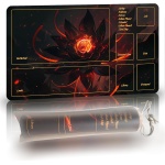 MTG Playmat TCG DND Game Mat Magic The Gathering Play Mat, Locking Edge Design, Non-Slip and Durable (Black lotus)