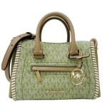 Michael Kors Carine Extra Small Whipstitch Satchel Crossbody Bag Light Sage MK