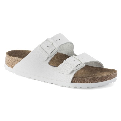 Birkenstock Men's Arizona Soft Footbed Sandals, White, 9 Medium US